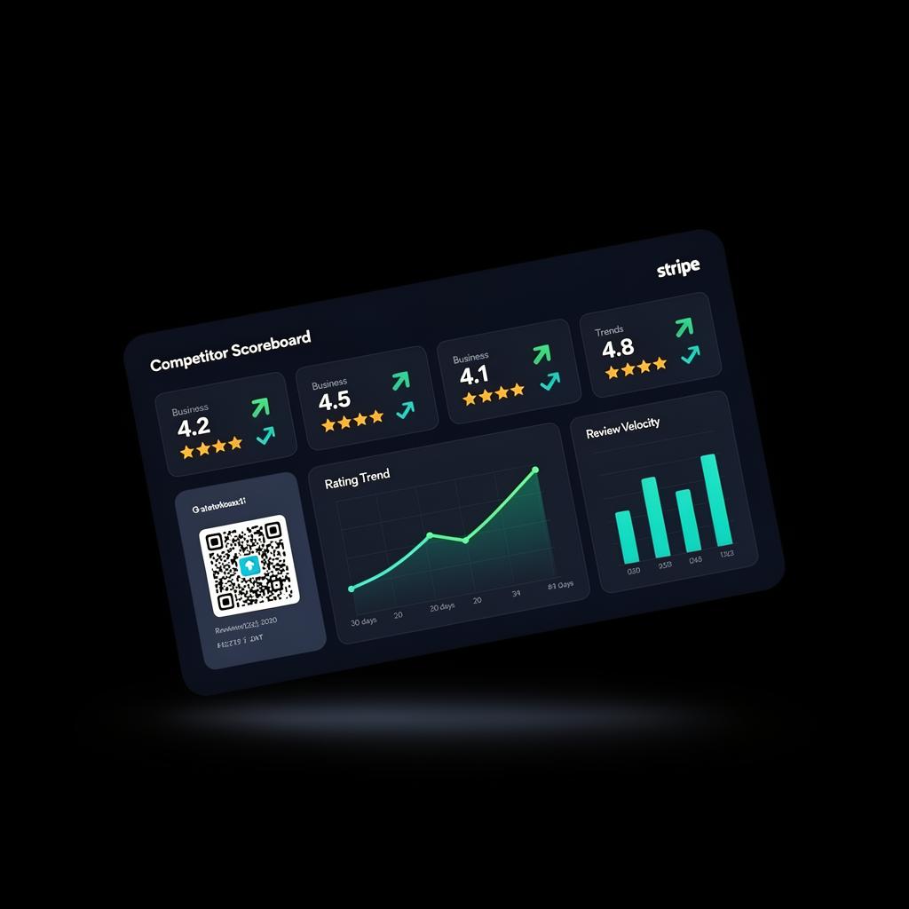 Reviewmee dashboard showing competitor scoreboard and review analytics